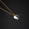 Stainless Steel Enamel Yin Yang Pendant Necklaces for Women VV9279-2-4