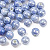 Glazed Porcelain Round Beads X-PORC-S490-8mm-09-1