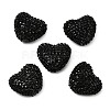 Sparkling Acrylic Heart Beads with Rhinestone Embellishment OACR-NH0001-02B-08-1