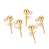 304 Stainless Steel Ear Stud Components X-STAS-F227-18C-G-1