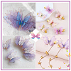 SUNNYCLUE 160Pcs 16 Style Polyester Fabric Wings Crafts Decoration DIY-SC0019-39-4
