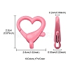 10Pcs 10 Colors Spray Painted Eco-Friendly Alloy Lobster Claw Clasps FIND-YW0002-26-4