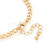 Brass Curb Chain Bracelets for Women BJEW-N032-08A-G-3