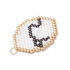 12Pcs Glass Seed Beaded Twelve Constellations Pendants PALLOY-MZ00891-5
