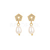 Stainless Steel Earrings with Pearl NB4152-2-1