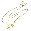 304 Stainless Steel Sun Moon Symbol Cutout Pendant Cable Chain Necklaces for Men Women NJEW-K308-07G-4