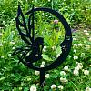 Fairy & Moon Iron Decorative Garden Stake WG38314-01-1