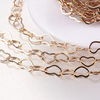 Rack Plating Brass Handmade Chains CHC-G001-01LG-NR-1