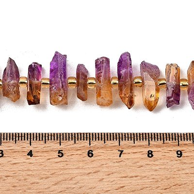 Electroplated Natural Quartz Crystal Beads Strands G-F800-D17-1