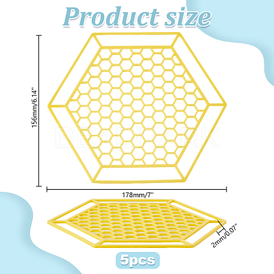 ABS Plastic Floating Bee Island AJEW-WH0248-803-1
