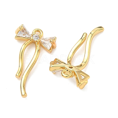 Brass Micro Pave Cubic Zirconia Pendants KK-A281-10G-02-1