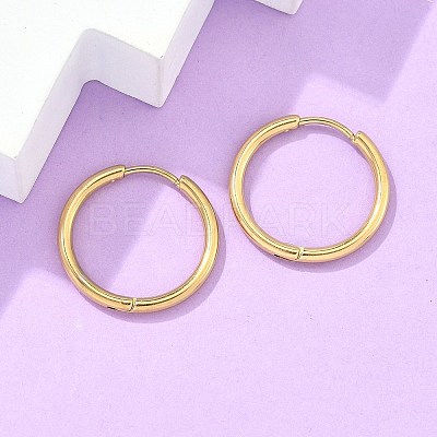 Ion Plating(IP) 304 Stainless Steel Huggie Hoop Earrings EJEW-F111A-20mm-G-1
