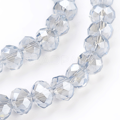 Electroplate Glass Beads Strands GLAA-K027-PL-A02-1