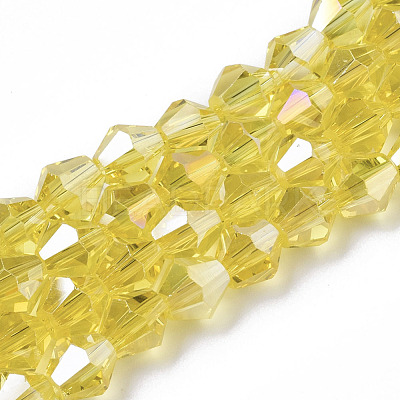 Electroplate Glass Beads Strands EGLA-Q118-8mm-B30-1