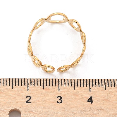 Ion Plating(IP) Adjustable 304 Stainless Steel Finger Rings RJEW-L102-05G-1