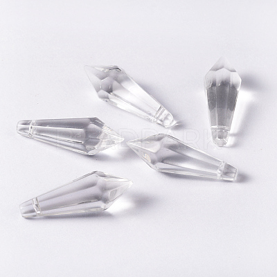 Faceted Glass Pendants X-GD14x37mmC01-1