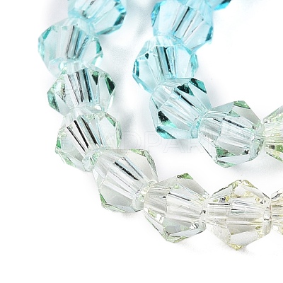 Gradient Color Baking Paint Glass Bead Strands X1-DGLA-A039-T6mm-A07-1