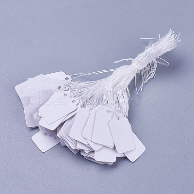White Rectangle Jewelry Price Tags TOOL-C003-02-1