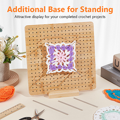 Square Wood Crochet Blocking Board DIY-BC0013-59D-1