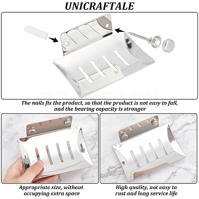 Shop UNICRAFTALE Black Soap Dishes 304 Stainless Steel Soap Holder