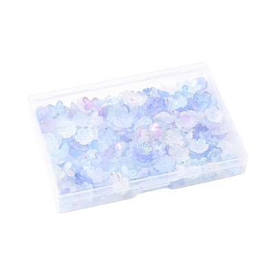 Metal Enlaced Acrylic Bead Caps OACR-FS0002-49A-1