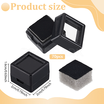 70Pcs ABS Plastic Jewelry Gift Boxes CON-WH0088-88A-02-1