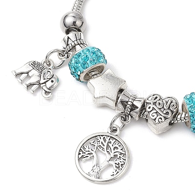 Alloy Snake Chain Charms Bracelets BJEW-JB11448-01-1