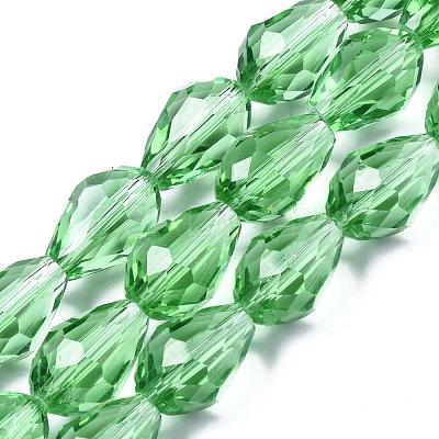 Glass Beads Strands EGLA-E010-10x15mm-14-1