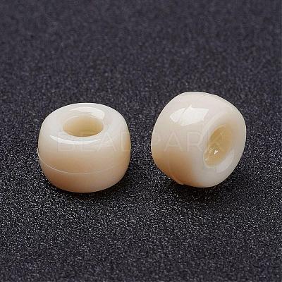 Opaque Acrylic European Large Hole Beads PL338-70-1