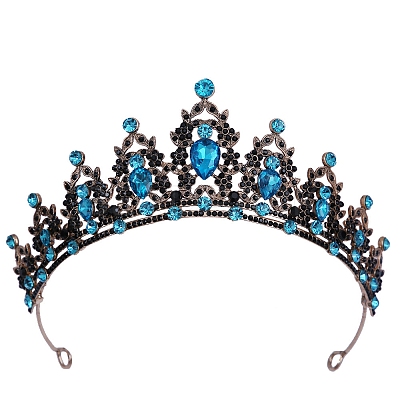 Alloy Rhinestone Crown Hair Bands PW-WG903DF-22-1