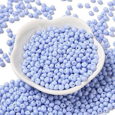 6/0 Opaque Baking Paint Glass Seed Beads SEED-M012-02A-08-1