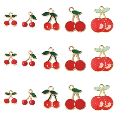 38Pcs Alloy Enamel Pendants ENAM-FS0002-71-1