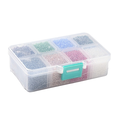 FGB 200G 8 Colors 12/0 Grade A Round Glass Seed Beads SEED-JP0010-02-2mm-1