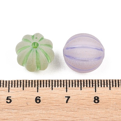 Frosted Transparent Acrylic Pumpkin Beads FIND-B065-05B-1