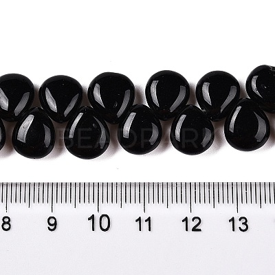 Natural Black Stone Beads Strands G-T138-129-1