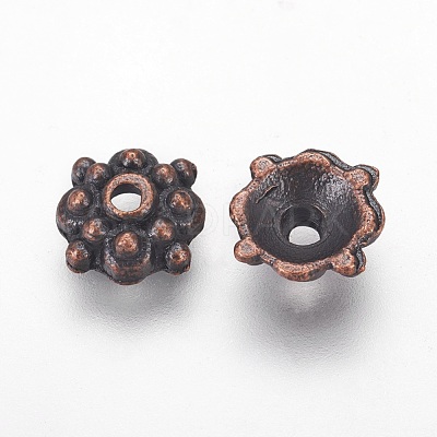 Tibetan Style Alloy Caps RLF0664Y-1