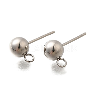 201 Stainless Steel Stud Earring Findings STAS-R156-01P-07-1