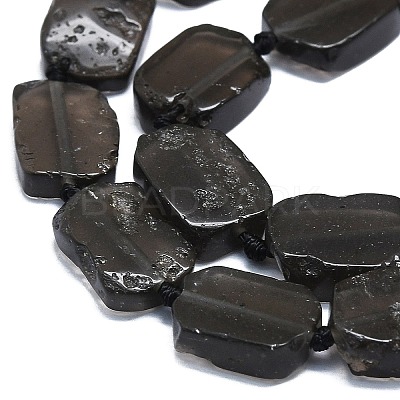 Natural Tektite Beads Strands G-K245-J16-01-1