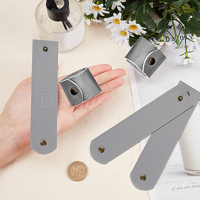 Rectangle PU Leather Napkin Buckle AJEW-WH0129-94B-1