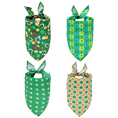4Pcs 4 Styles Triangle Polyester Pet Handkerchi AJEW-CP0006-08B-05-1