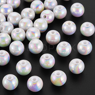 Opaque Acrylic Beads MACR-S370-D10mm-01-1