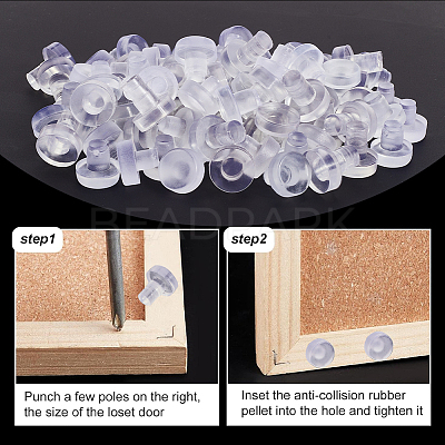 90Pcs 3 Styles PVC Plastic Non-slip Furniture Pads FIND-GF0007-84B-1