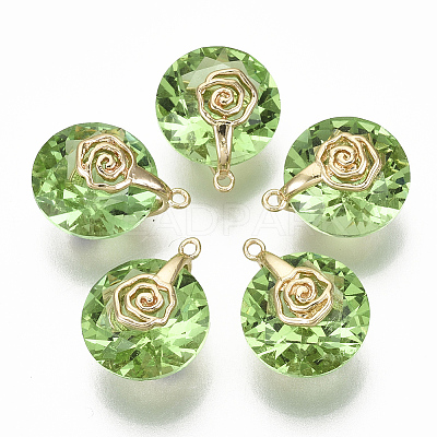 Valentine's Day Glass Pendants X-GLAA-N038-003E-1