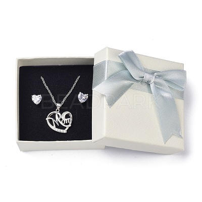 Cardboard Jewelry Set Box CON-P015-01-1
