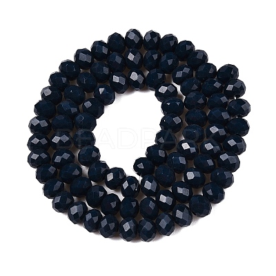 Opaque Solid Color Imitation Jade Glass Beads Strands EGLA-A044-P6mm-D16-1