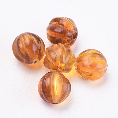 Acrylic Corrugated Beads OACR-S016-29-1