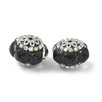 Acrylic Rhinestone Rondelle Beads CLAY-NH0003-02AS-04-1