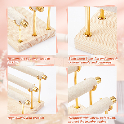 3-Tier Velvet Bar Ring Display Stands RDIS-WH0016-07C-01-1