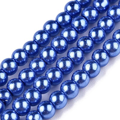 Baking Paint Glass Pearl Bead Strands HY-Q003-3mm-28-1