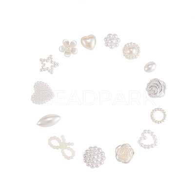 ABS Plastic Imitation Pearl Cabochons OACR-CJ0001-08-1